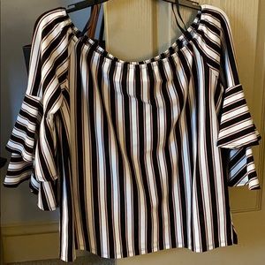 Stripped off the shoulder blouse